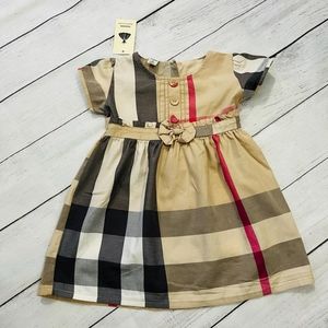 Toddler burberry style tomodel brand fashion dress